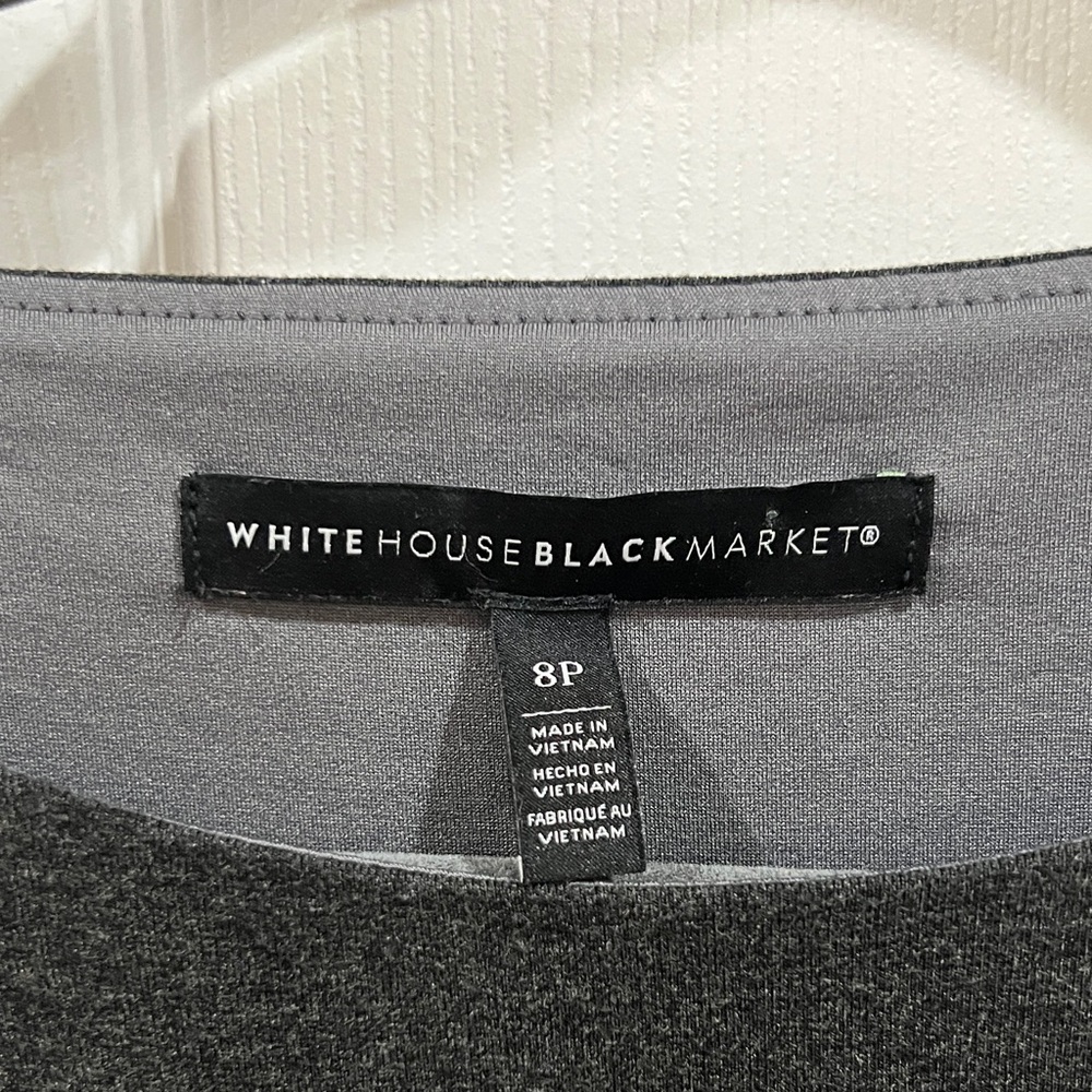 White House Black Market gray  Studded Women's Dress size 8P - Picture 2 of 9